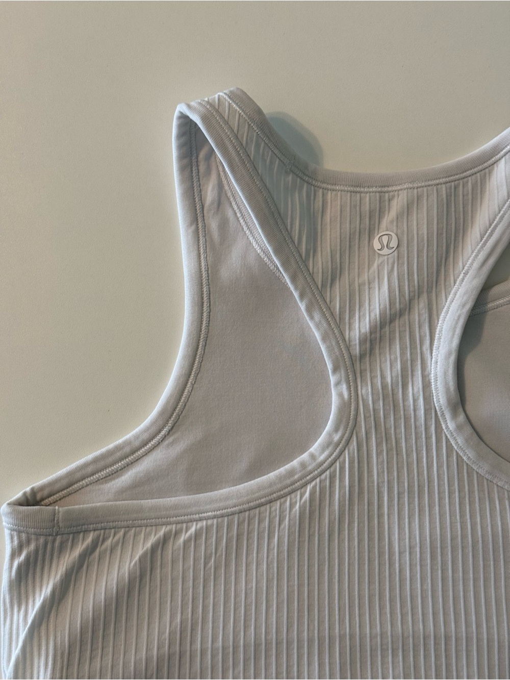 Lululemon Ribbed White Racerback Crop Tank Top - Picture 4 of 8